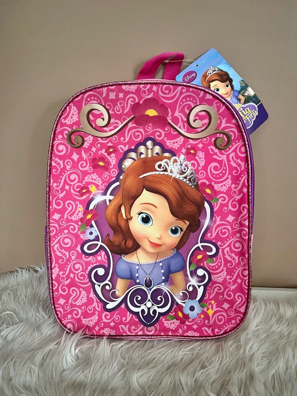 {Disney} Sofia The First Girls Backpack in Pink - NWT
